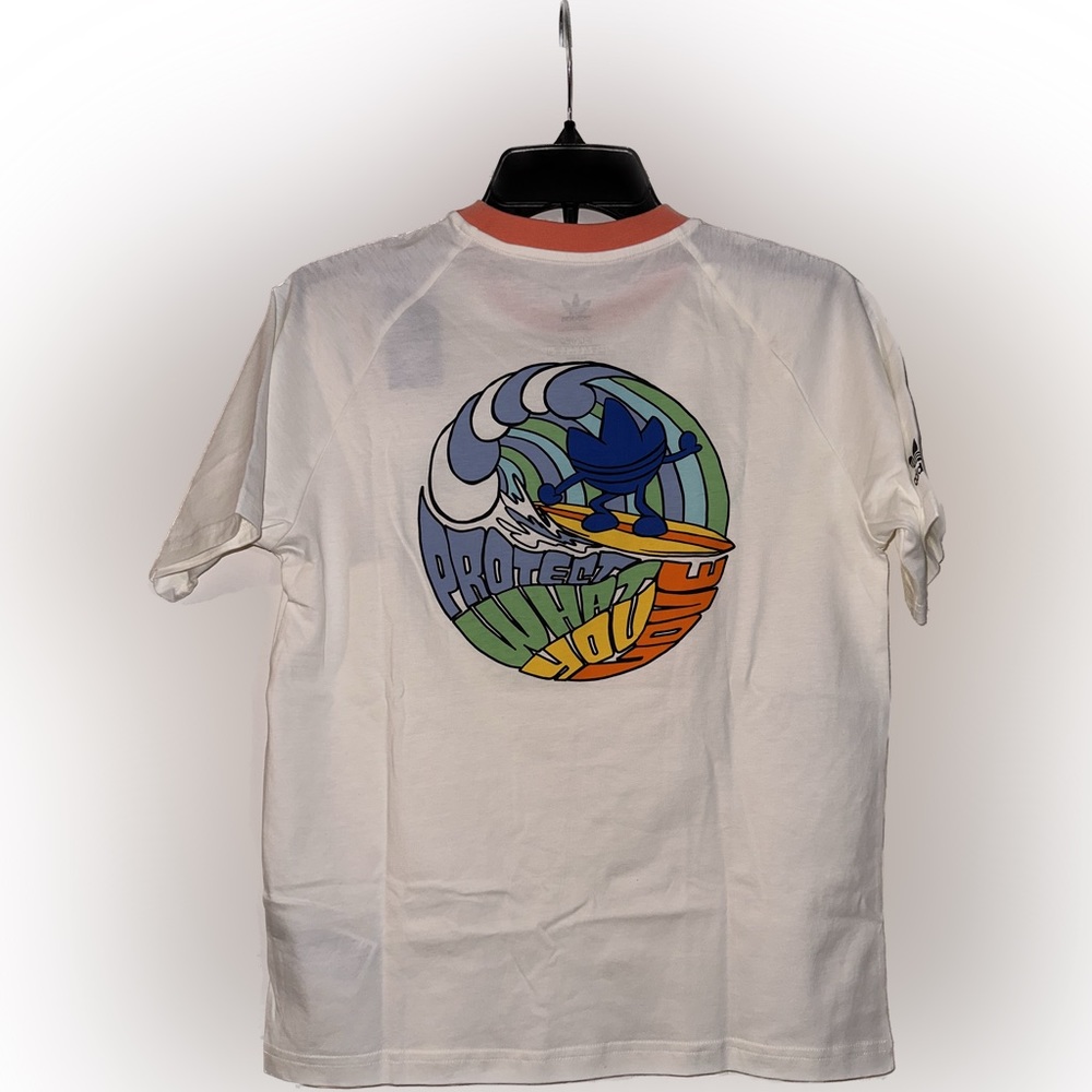 Adidas ~ Kids /Orange & White T-Shirt